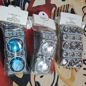 Silver and Blue Beaded Bracelets